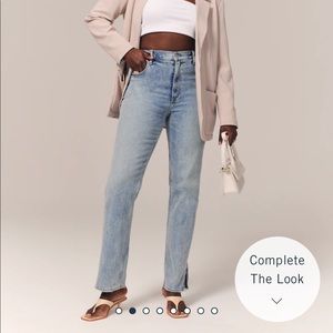 Abercrombie Curve Love Ultra High Rise 90s Straight Jean 27L